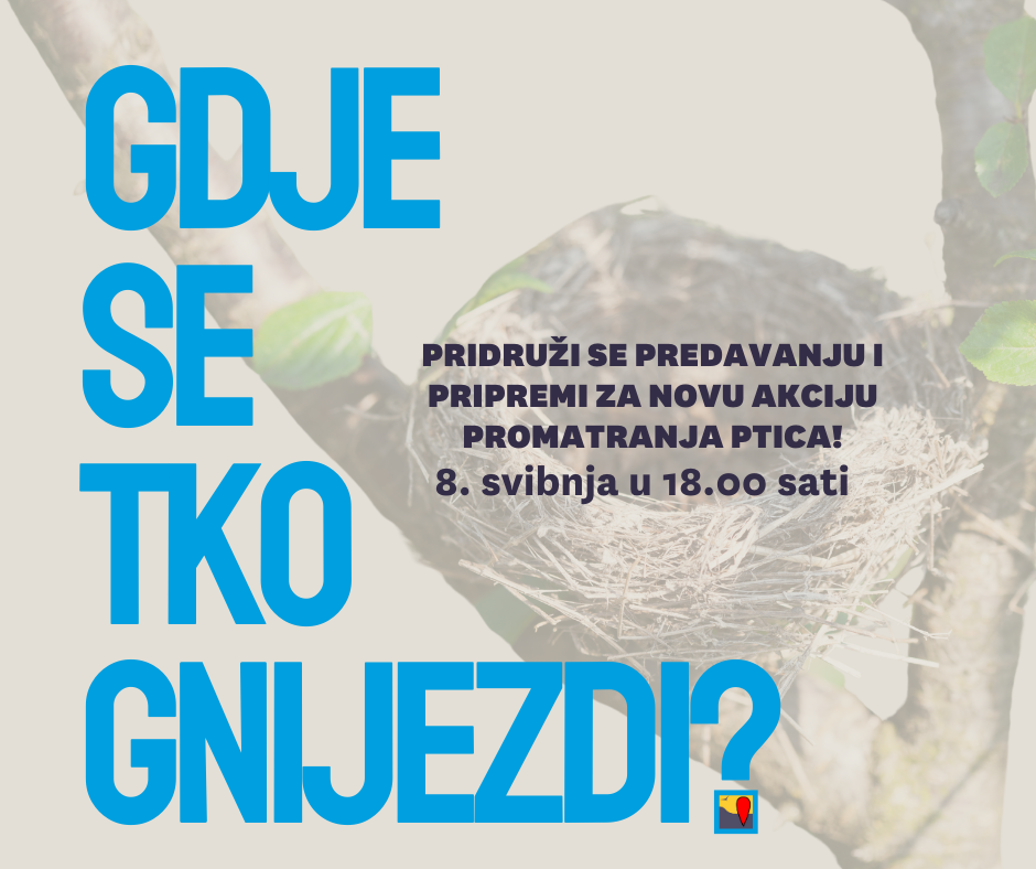 Predavanje: Gdje se tko gnijezdi?, 8.5.2025.
